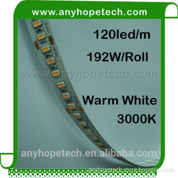 High Performance DC24V 38.4W per Meter 600LEDs strip led 3000k
